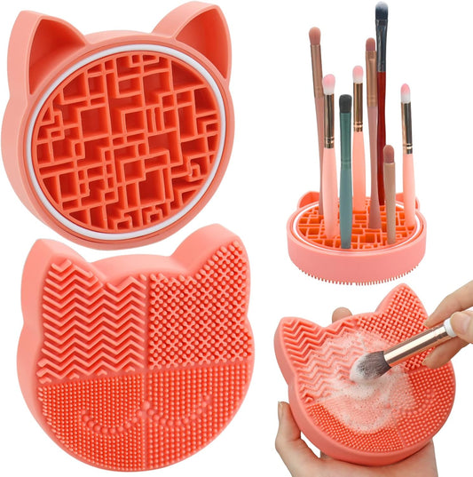 Cat Makeup Brush Cleaning Mat